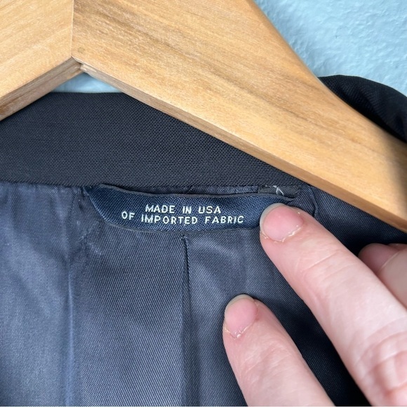 Vintage Brooks Brothers Black BrooksEase Wool Suit Blazer Jacket Size 40L - Picture 10 of 10